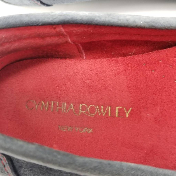 Cynthia Rowley Womens Seeker Driving Loafer Flat Shoes Blue Leather Slip On 9.5M - Picture 9 of 12